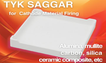 TYK Saggars for EV Battery Cathode powder production. Several materials available for maximum saggar life